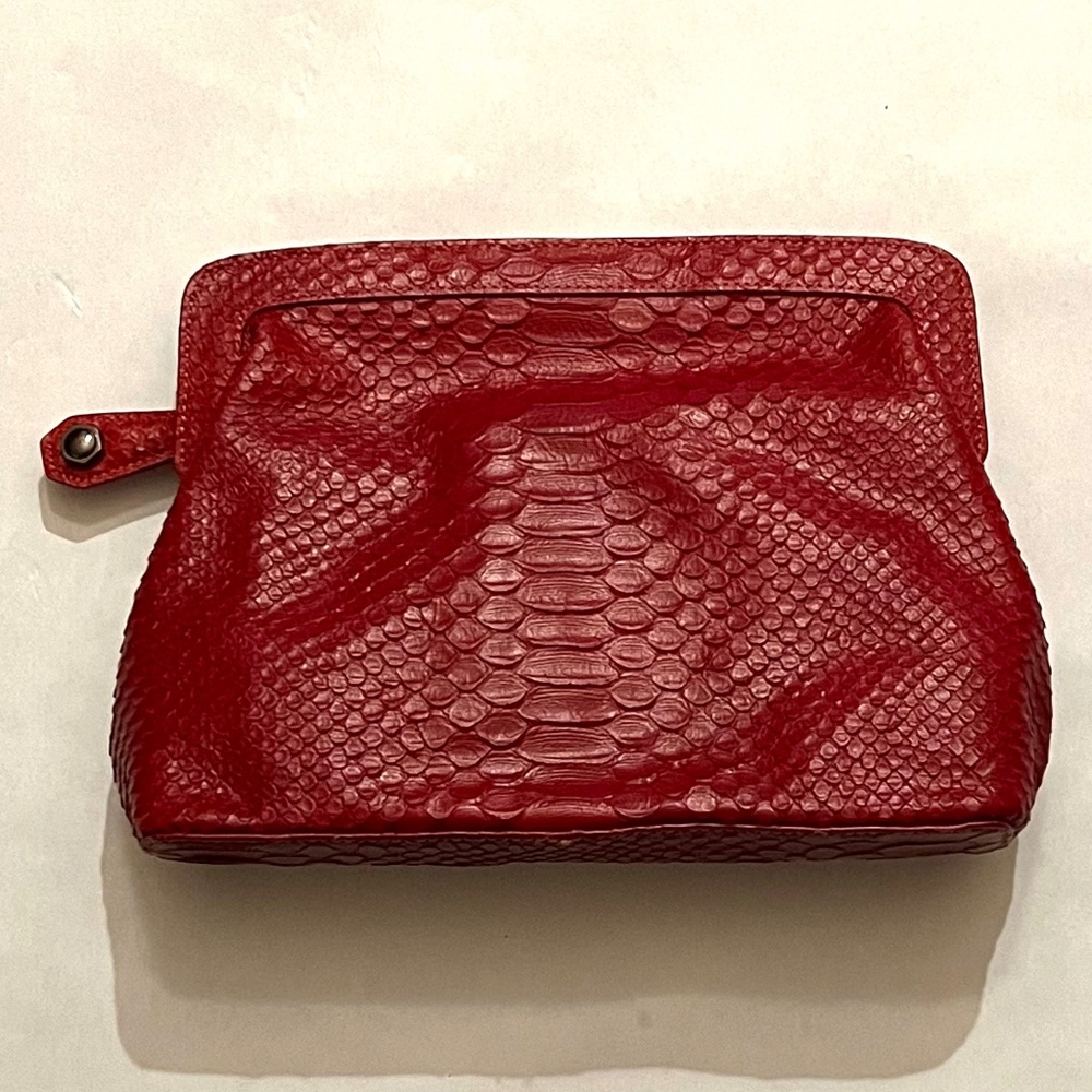 Kenneth Cole Faux Snakeskin Clutch